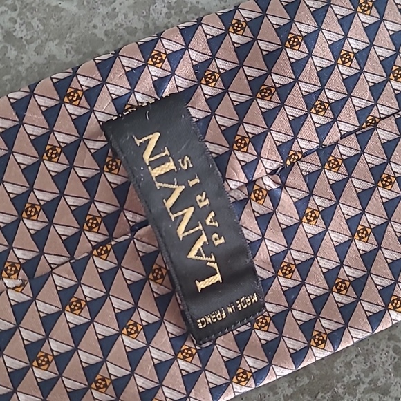 LANVIN PARIS SILK NECK TIE - Picture 3 of 5